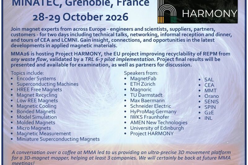 IMAG - MMA26 + Harmony MMA26 conference - Magnetic Materials and Applications 2026 - Grenoble